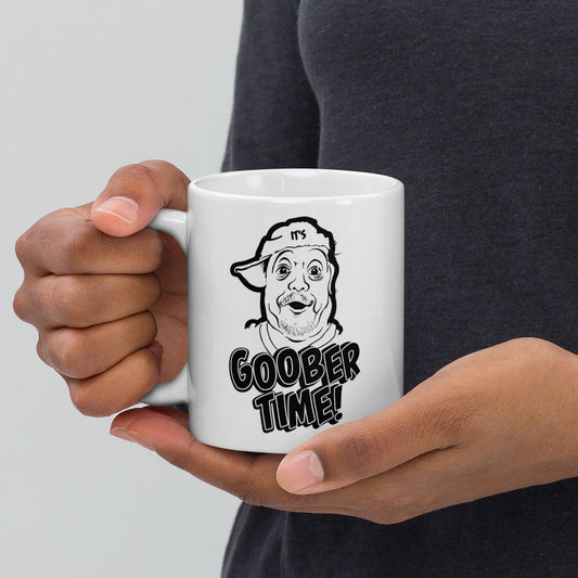 GooberTime White glossy mug